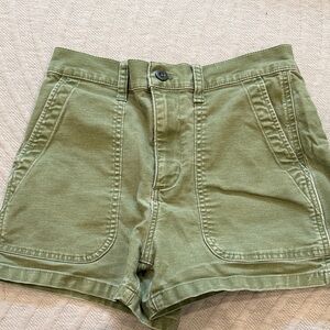 Madewell The Perfect Vintage Fatigue Short - size 26 Palm Tree Comfort Stretch